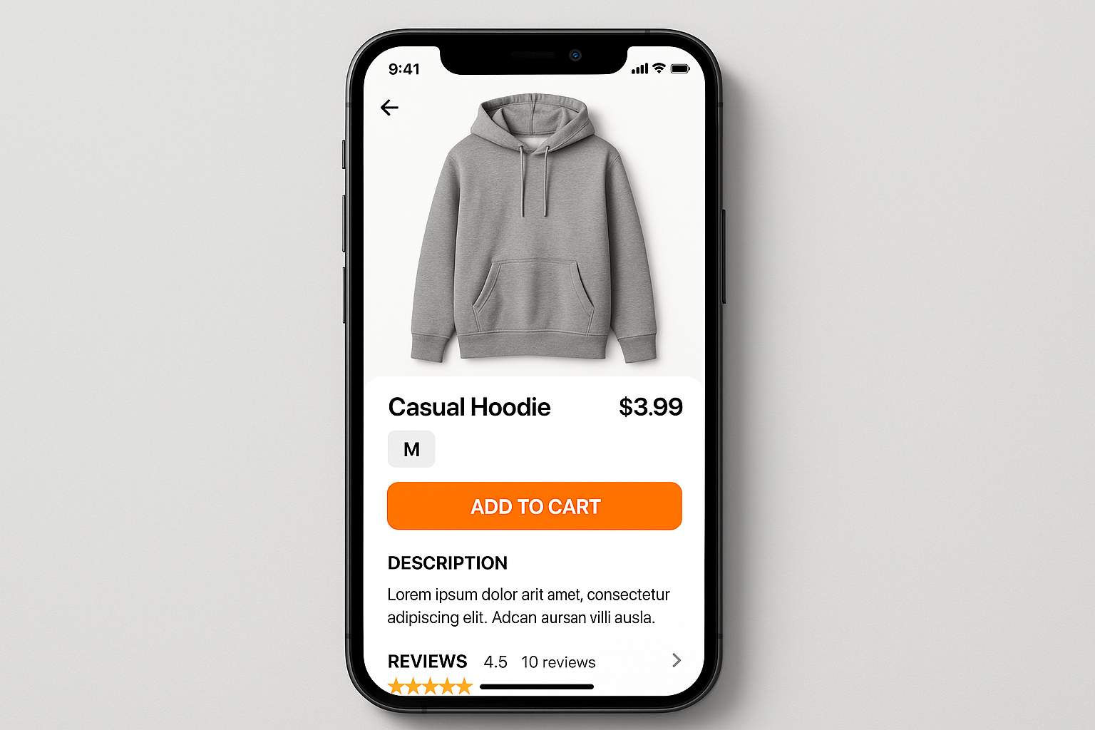Mobile Shopping App Interface